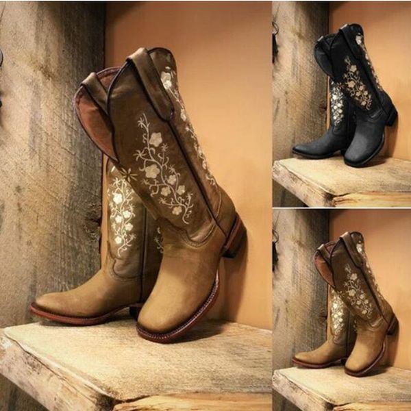 women mid-calf boots low heels chaussure vintage pu leather gladiator flower round toe shoes woman zapatos mujer sapato n638, Black
women mid-calf boots low heels chaussure vintage pu leather gladiator flower round toe shoes woman zapatos mujer sapato n638, Black