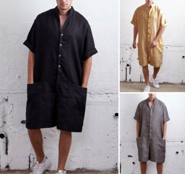 mens tracksuit casual men jumpsuits solid loose oversized men suit cool style mid length male siamese pockets single breasted, Gray
mens tracksuit casual men jumpsuits solid loose oversized men suit cool style mid length male siamese pockets single breasted, Gray