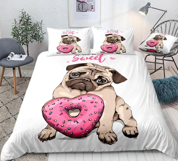 pug bedding set cartoon pet duvet cover set white quilt cover for kids cute dog donuts bed set puppy cowboy home textiles
pug bedding set cartoon pet duvet cover set white quilt cover for kids cute dog donuts bed set puppy cowboy home textiles