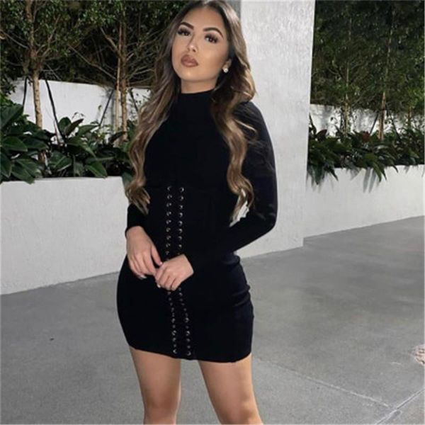 women bandage slim dress fashion trend round neck long sleeve short skirts designer female autumn new high waist casual dress, Black;gray
women bandage slim dress fashion trend round neck long sleeve short skirts designer female autumn new high waist casual dress, Black;gray
