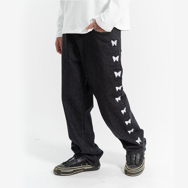 2020 butterfly vintage side embroidered breeches straight men streetwear hip pants brem pants. kafm, Blue
2020 butterfly vintage side embroidered breeches straight men streetwear hip pants brem pants. kafm, Blue