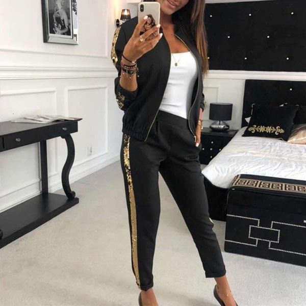 2 piece set woman zipper jacket pants tracksuit autumn winter women patchwork sportwear casual female jogging suit plus size xl, Gray
2 piece set woman zipper jacket pants tracksuit autumn winter women patchwork sportwear casual female jogging suit plus size xl, Gray