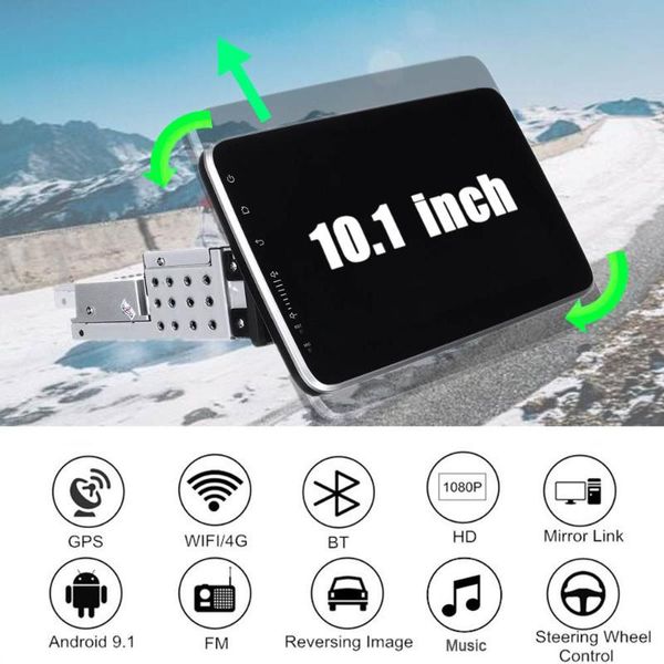 10.1" android 9.1 car stereo radio 1din gps navigation 4g wifi 2.5d ips screen multimedia mp5 player 2+32g 360° rotation car dvd 
10.1" android 9.1 car stereo radio 1din gps navigation 4g wifi 2.5d ips screen multimedia mp5 player 2+32g 360° rotation car dvd