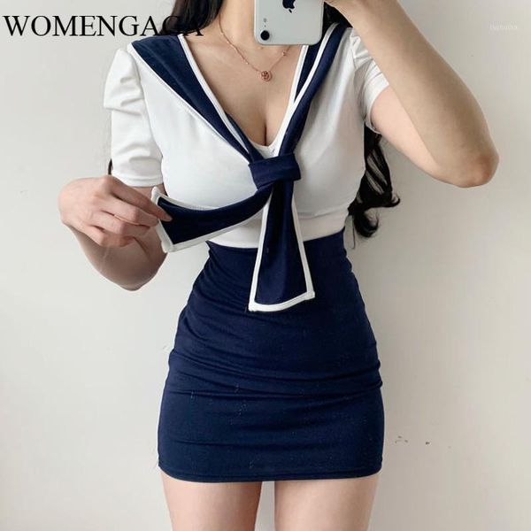 2020 summer new fashion womens korea girl female lovely v neck bow sheath dress patchwork dresses e2101, White;black
2020 summer new fashion womens korea girl female lovely v neck bow sheath dress patchwork dresses e2101, White;black