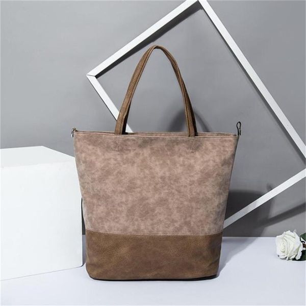new messenger bag contrast color pu large capacity bucket european and american women's bag large-capacity hand tote 2020
new messenger bag contrast color pu large capacity bucket european and american women's bag large-capacity hand tote 2020