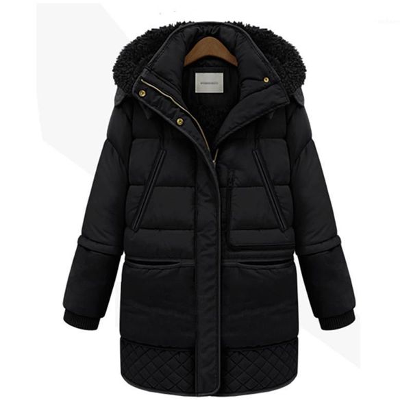2019 new autumn winter women's jackets cotton coat padded long hooded parkas female outwear warm jacket wool clothing cc12191, Black
2019 new autumn winter women's jackets cotton coat padded long hooded parkas female outwear warm jacket wool clothing cc12191, Black