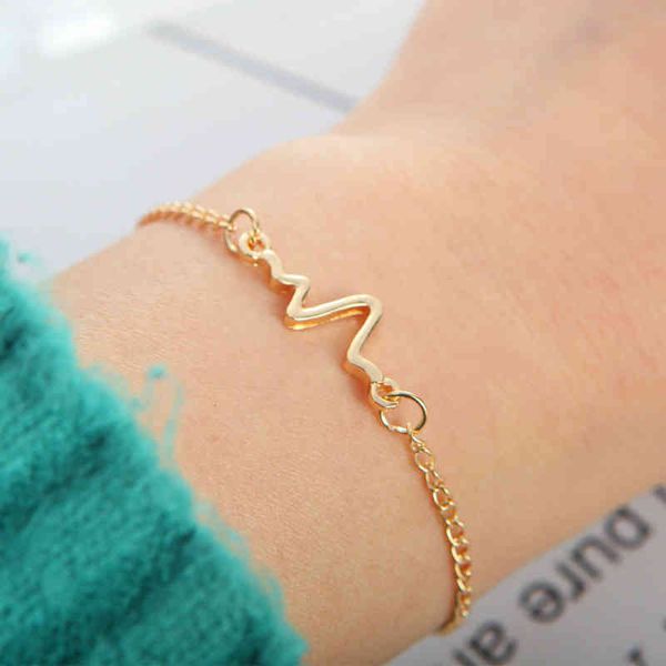 1 pcs temperament electrocardiogram bracelet party favors for valentines day presents guests favor souvenir, Silver
1 pcs temperament electrocardiogram bracelet party favors for valentines day presents guests favor souvenir, Silver