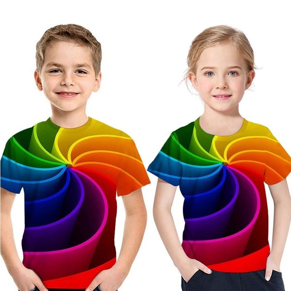 summer new children's clothing rainbow 3d printing short-sleeved t-shirt boy girl round neck fashion cool kids t shirt y200409, Blue
summer new children's clothing rainbow 3d printing short-sleeved t-shirt boy girl round neck fashion cool kids t shirt y200409, Blue