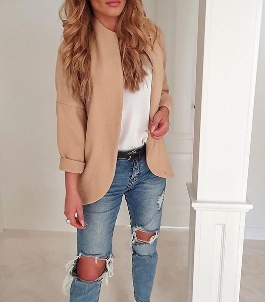 women's jackets women cardigan coat 2021 fashion loose with cotton solid grey khaki womens overwear lapel collar suit winter women1, Black;brown
women's jackets women cardigan coat 2021 fashion loose with cotton solid grey khaki womens overwear lapel collar suit winter women1, Black;brown