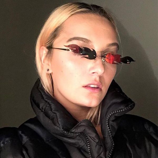 sunglasses fashion rimless glasses alloy farme flaming lenses trendy vintage shades for women lentes de sol, White;black
sunglasses fashion rimless glasses alloy farme flaming lenses trendy vintage shades for women lentes de sol, White;black