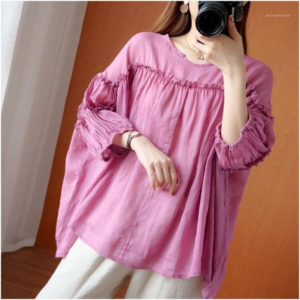 summer plus size women blouse shirts ruffles cotton linen basic lady tunic casual loose oversize clothing camisas mujer1, White
summer plus size women blouse shirts ruffles cotton linen basic lady tunic casual loose oversize clothing camisas mujer1, White