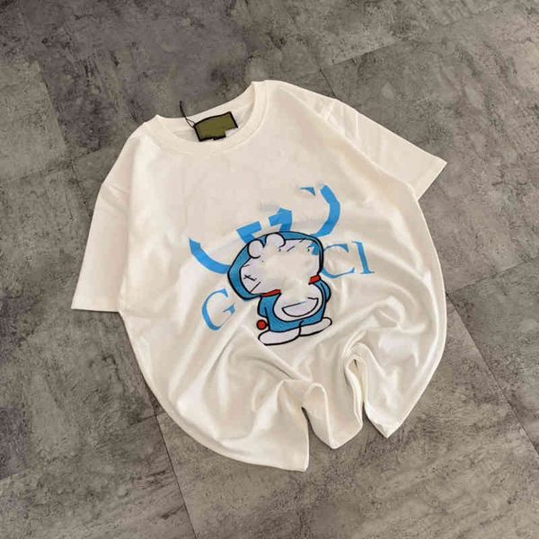 2022 factory wholesale new co short sleeve women's summer dingdang cat cartoon embroidery loose fashion couple t-shirt a1, White
2022 factory wholesale new co short sleeve women's summer dingdang cat cartoon embroidery loose fashion couple t-shirt a1, White
