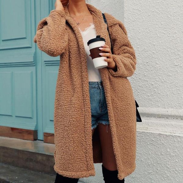 plush fleece coat plus size women winter fluffy fashion casual slim solid long sleeve lapel fake fur wollen coat female overcoat1, Black
plush fleece coat plus size women winter fluffy fashion casual slim solid long sleeve lapel fake fur wollen coat female overcoat1, Black