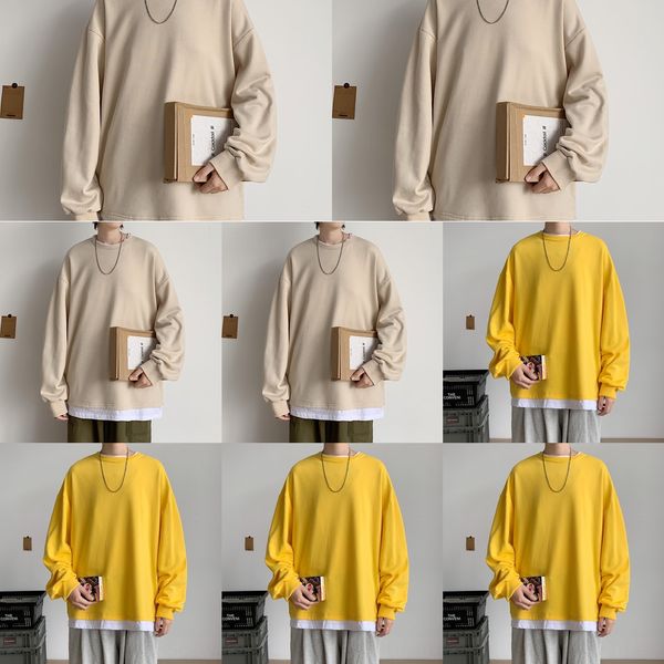 early autumn new style fake two piece long sleeve sweater pulloversweater pullover men's korean version loose fashion pullover couple&#, Black
early autumn new style fake two piece long sleeve sweater pulloversweater pullover men's korean version loose fashion pullover couple&#, Black