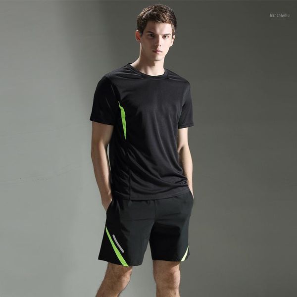 running sets sports suit men's round neck pullover short sleeve casual quick-drying breathable shorts two-piece fitness equipment1, Black;blue
running sets sports suit men's round neck pullover short sleeve casual quick-drying breathable shorts two-piece fitness equipment1, Black;blue