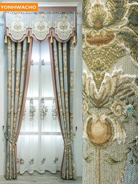 custom curtains chenille splicing upscale american country bedroom thick blue cloth blackout curtain tulle valance drape b189
custom curtains chenille splicing upscale american country bedroom thick blue cloth blackout curtain tulle valance drape b189