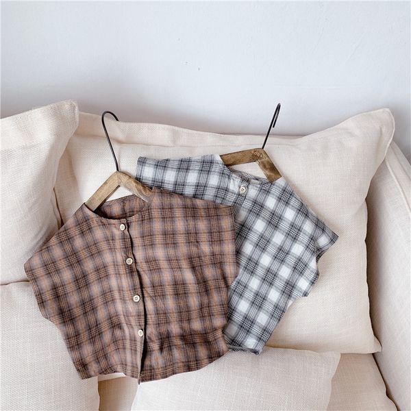 3501 stylish new children's plaid blouses summer 2020 raglan sleeve lovely girl's shirts fashion kids streetwear y200704, White;black
3501 stylish new children's plaid blouses summer 2020 raglan sleeve lovely girl's shirts fashion kids streetwear y200704, White;black