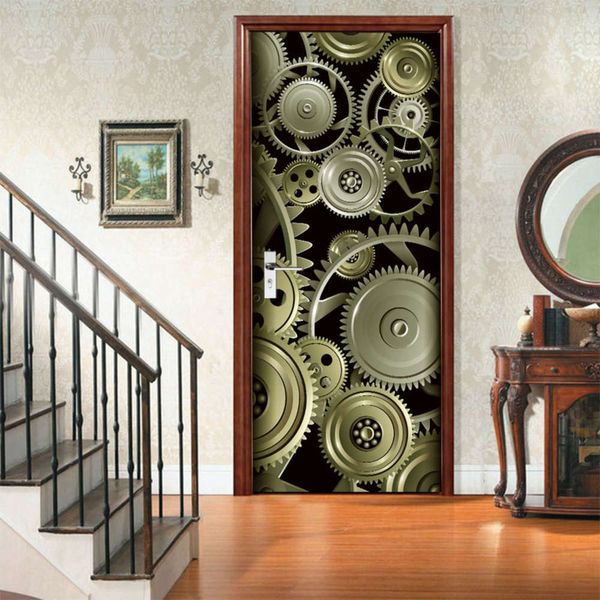 amj magic set creative environmental protection 3d gear door renovation self adhive bedroom wall sticker
amj magic set creative environmental protection 3d gear door renovation self adhive bedroom wall sticker