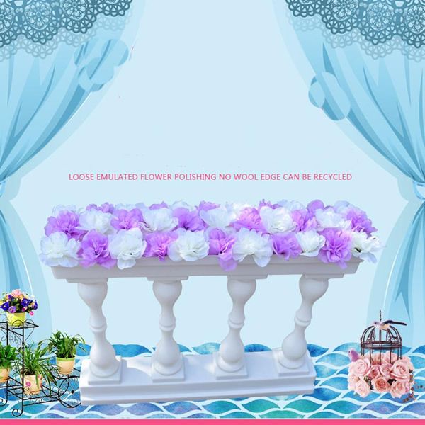 4pcs wedding fence props plastic european-style fencing road wedding decoration white and gold plastic fence roman column aisle