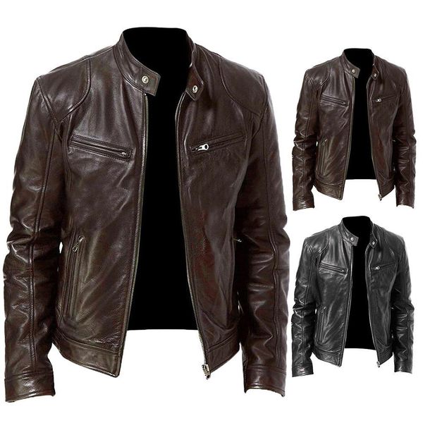 fashion men jacket coat autumn winter stand-up collar zipper artificial leather motorcycle windproof jacket christmas gift, Black;brown
fashion men jacket coat autumn winter stand-up collar zipper artificial leather motorcycle windproof jacket christmas gift, Black;brown