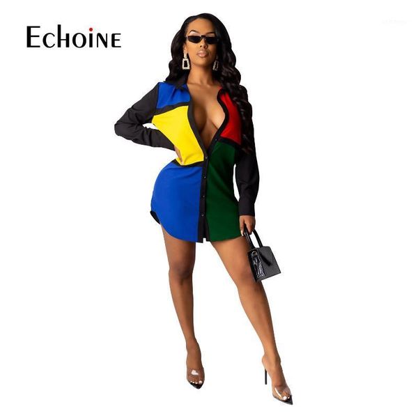 new quality turn-down collar button shirt dress women autumn color patchwork long sleeve mini dress ladies party club1, Black;gray
new quality turn-down collar button shirt dress women autumn color patchwork long sleeve mini dress ladies party club1, Black;gray