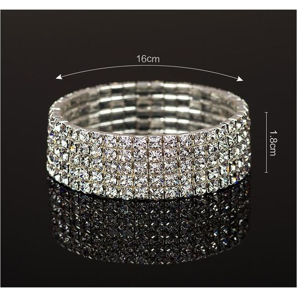 2017 5 rows elasticity crystal bangles for women silver bracelets & bangles femme bridal wedding jewel sqcwdf beauty888, Black
2017 5 rows elasticity crystal bangles for women silver bracelets & bangles femme bridal wedding jewel sqcwdf beauty888, Black