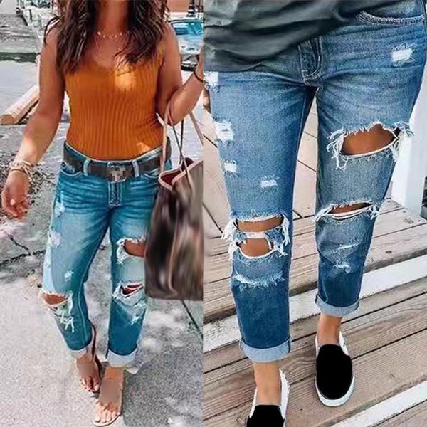 hole jeans spring ripped jeans personalized lady pencil pants ankle length slim skinny casual summer cloth woman1, Blue
hole jeans spring ripped jeans personalized lady pencil pants ankle length slim skinny casual summer cloth woman1, Blue
