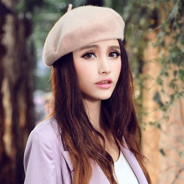 classic solid color winter french style beret artist hat casual women cap gift, Blue;gray
classic solid color winter french style beret artist hat casual women cap gift, Blue;gray