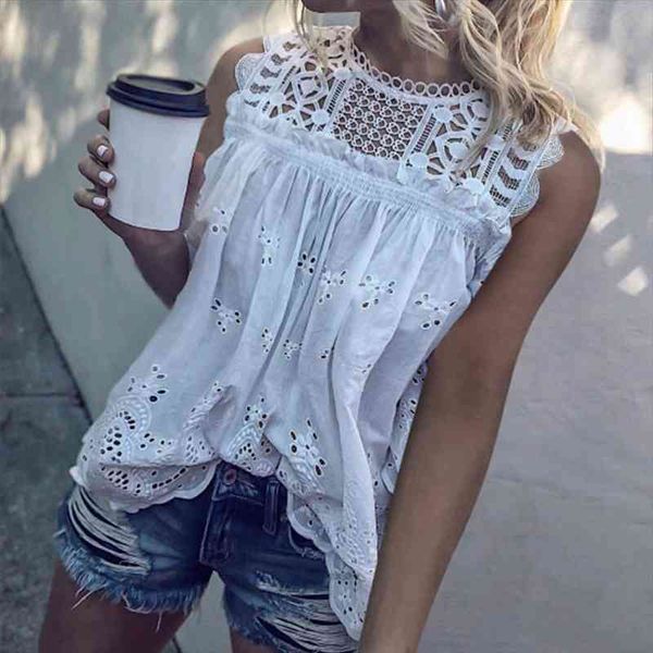 white lace hollow out cotton womens blouses tunic sleeveless o-neck female summer fashion ladies blouse
white lace hollow out cotton womens blouses tunic sleeveless o-neck female summer fashion ladies blouse