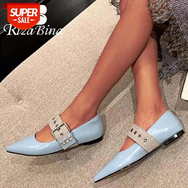 rizabina women flats shoes fashion buckle pointed toe shoes women genuine leather casual outdoor ladies' footwear size 33-40 #0l71
rizabina women flats shoes fashion buckle pointed toe shoes women genuine leather casual outdoor ladies' footwear size 33-40 #0l71