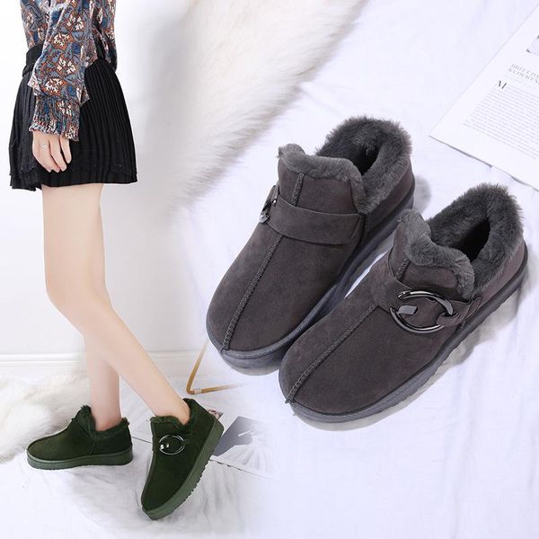 new ladies snow boots fashion non-slip anti-horizontal bottom female cotton boots korean version of comfortable warm cottonshoes, Black 
new ladies snow boots fashion non-slip anti-horizontal bottom female cotton boots korean version of comfortable warm cottonshoes, Black