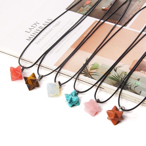 reiki natural stone hexagram pendant quartz crystal turquoises tiger eye opal aventurine donuts pendant leather chains necklace for women me, Silver
reiki natural stone hexagram pendant quartz crystal turquoises tiger eye opal aventurine donuts pendant leather chains necklace for women me, Silver