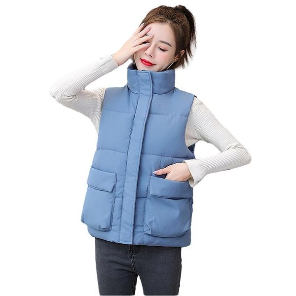 winter plus size vest women casual sleeveless autumn jacket women short vests korean stand collar cotton waistcoat 5/6xl k1065, Black;white
winter plus size vest women casual sleeveless autumn jacket women short vests korean stand collar cotton waistcoat 5/6xl k1065, Black;white