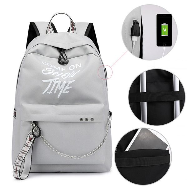 2019 new luminous usb charge women backpack fashion letters print school bag teenager girls ribbons backpack mochila sac a dos c0125
2019 new luminous usb charge women backpack fashion letters print school bag teenager girls ribbons backpack mochila sac a dos c0125