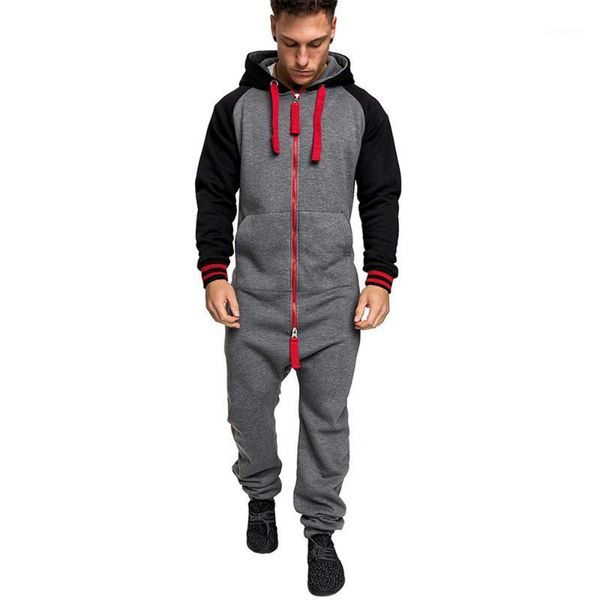 2020 winter velvet men's jumpsuit solid splicing pajamas zipper hoodie overall hjm0021, Gray
2020 winter velvet men's jumpsuit solid splicing pajamas zipper hoodie overall hjm0021, Gray