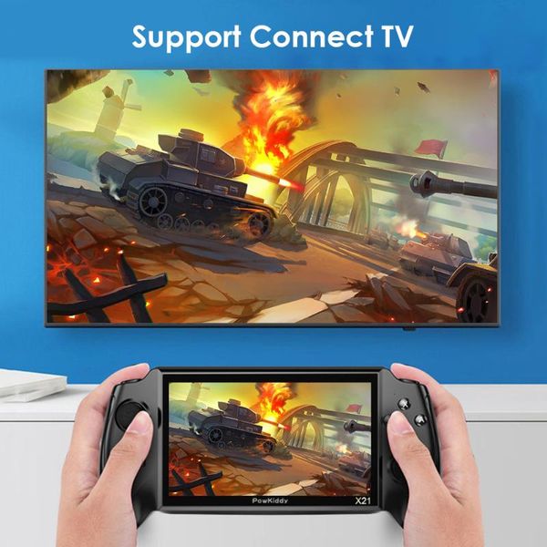 powkiddy x21 3000 video games player linux retro handheld pocket game console adults handheld mini gaming player