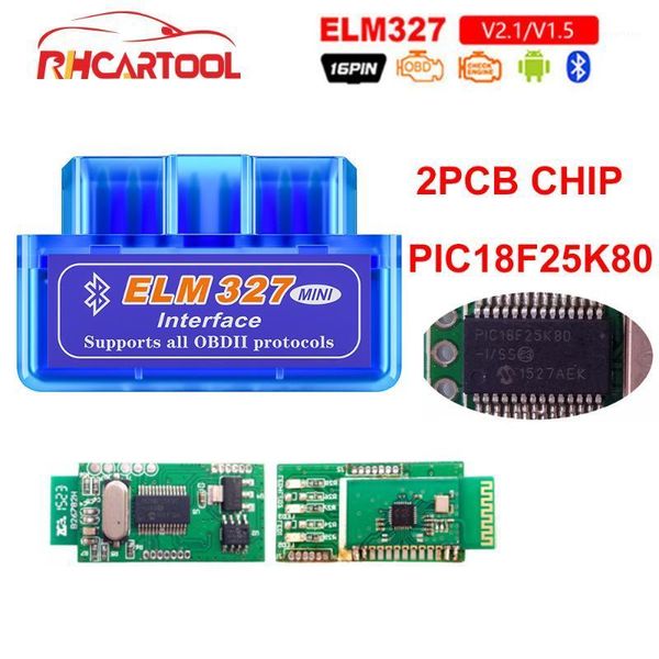 obd2 mini elm 327 bluetooth v1.5 2pcb pic18f25k80 mini elm327 1.5 obd2 car diagnostic tool support j1850 protocols 
obd2 mini elm 327 bluetooth v1.5 2pcb pic18f25k80 mini elm327 1.5 obd2 car diagnostic tool support j1850 protocols