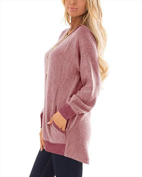 autumn women causal solid pink loose sport t shirt long sleeve kitted pocket t shirts spring lady girls basic tee shirts, White
autumn women causal solid pink loose sport t shirt long sleeve kitted pocket t shirts spring lady girls basic tee shirts, White