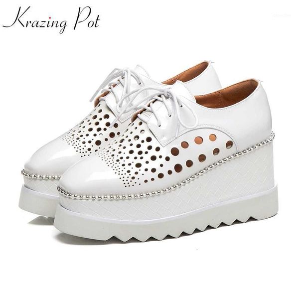 dress shoes krazing pot genuine leather women lace up square toe hollow beading causal wooden soles white platform l6f81, Black
dress shoes krazing pot genuine leather women lace up square toe hollow beading causal wooden soles white platform l6f81, Black