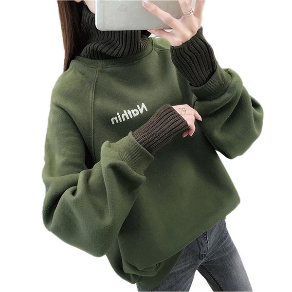 qrwr 2020 autumn winter women sweatshirt fashion turtleneck pullover loose fake two piece o neck printed letter sweatshirt women, Black
qrwr 2020 autumn winter women sweatshirt fashion turtleneck pullover loose fake two piece o neck printed letter sweatshirt women, Black