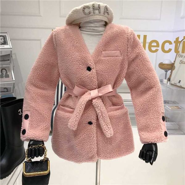 3lamb hair warm coat woman autumn/winter 2020 temperament goddess fashion pink loose coat, Black
3lamb hair warm coat woman autumn/winter 2020 temperament goddess fashion pink loose coat, Black
