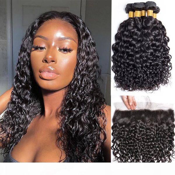 8a brazilian hair bundles with front modern show 3 human hair bundles with frontal water wave bundles weave 30inch remy human hair extension, Black
8a brazilian hair bundles with front modern show 3 human hair bundles with frontal water wave bundles weave 30inch remy human hair extension, Black