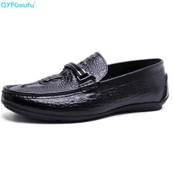 qyfcioufu brand crocodile pattern loafers men casual driving shoes slip on moccasins men shoes luxury genuine leather flats, Black
qyfcioufu brand crocodile pattern loafers men casual driving shoes slip on moccasins men shoes luxury genuine leather flats, Black
