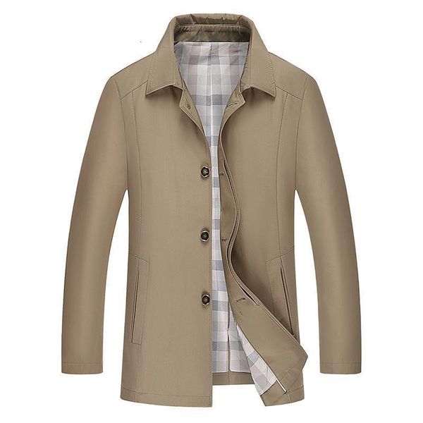 spring autumn old windbreaker fashion casual lapel coat middle and long aged slim button men's wear, Tan;black
spring autumn old windbreaker fashion casual lapel coat middle and long aged slim button men's wear, Tan;black