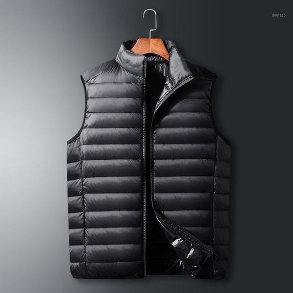 sleeveless down jacket 2020 winter new down jacket men's vest fashion stand-up collar waistcoat lightweight vest, Black;white
sleeveless down jacket 2020 winter new down jacket men's vest fashion stand-up collar waistcoat lightweight vest, Black;white