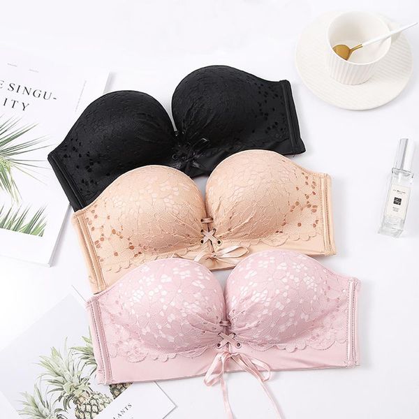 lace invisible bra women push up strapless lingerie bandage bralette seamless brassiere female underwear intimates kg-86, Red;black
lace invisible bra women push up strapless lingerie bandage bralette seamless brassiere female underwear intimates kg-86, Red;black