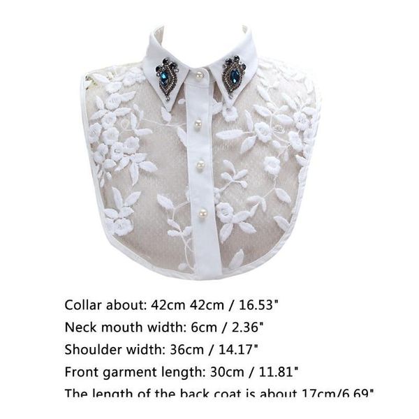 women faux crystal lapel detachable half-shirt imitation pearls lace fake collar y5gc wo qylnlb, White
women faux crystal lapel detachable half-shirt imitation pearls lace fake collar y5gc wo qylnlb, White