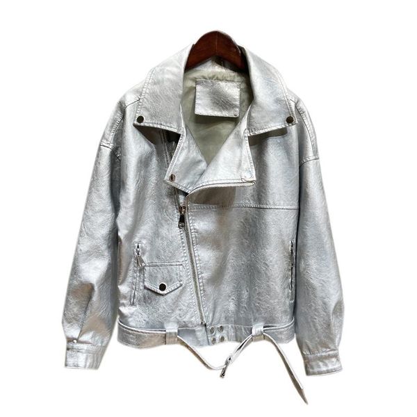 women's leather & faux 2021 female black silver beige pu jacket women loose short motorcycle jackets ladies autumn zipper coat basic ou
women's leather & faux 2021 female black silver beige pu jacket women loose short motorcycle jackets ladies autumn zipper coat basic ou