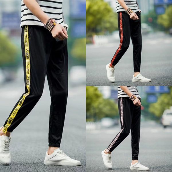autumn new korean versi with yellow vertical bar letter ribb on the sidecolor contrastfashionable and pantsribbon sports pants versatile cas, Blue
autumn new korean versi with yellow vertical bar letter ribb on the sidecolor contrastfashionable and pantsribbon sports pants versatile cas, Blue