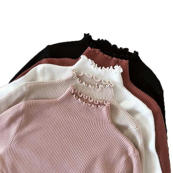 women's sweaters gkfnmt pink sweater turtleneck soft chic women slim knitted high elastic solid 2021 fall winter fashion pull femme, White;black
women's sweaters gkfnmt pink sweater turtleneck soft chic women slim knitted high elastic solid 2021 fall winter fashion pull femme, White;black